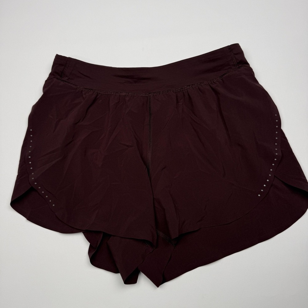 Lululemon Fast Free Shorts 3" Split Womens Small Red Running High Rise